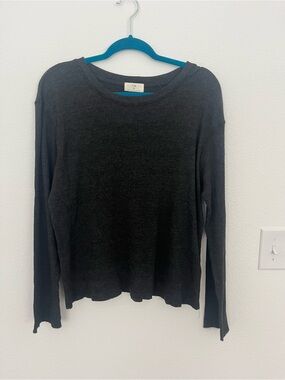 Anthropologie T.la Women's Thermal Top In Grey
